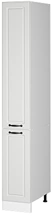 Vicco Apothekerschrank R-Line, Weiß Landhaus, 30 cm | MDF-Front · 5 Einlegeböden · Höhenverst. Füße · ✓ Frei kombinierbar · ✓ Viel Stauraum