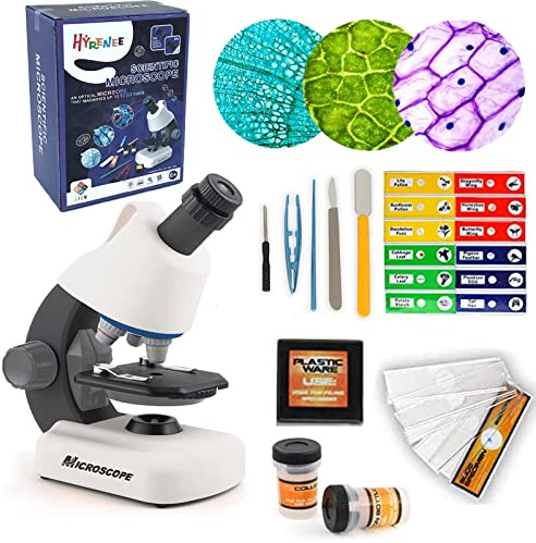 STEM Mikroskop für Kinder Einsteiger Mikroskop mit 40x - 1200x Vergrößerung Kindermikroskop LED-Licht Forscherset für Schüler Spielzeug für Kinder Junge Mädchen ab 6 Jahren