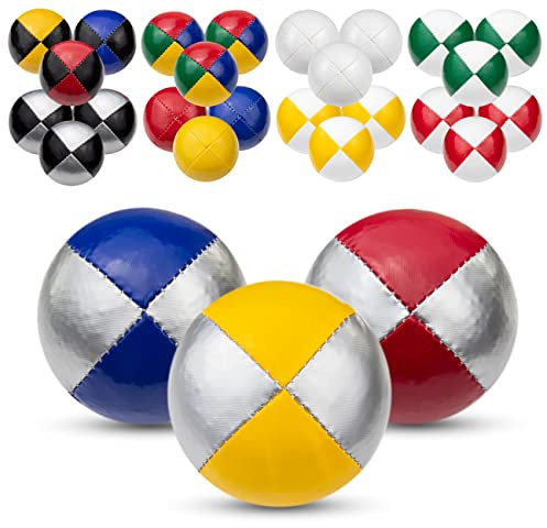 Juggle Dream 3X Pro Thud Jonglierbälle - Set mit 3 professionellen Jonglierbällen mit kostenlosem Online-Lernvideo, perfekt für Anfänger und Experten