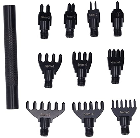 Lederlocher , 10 Locherspitzen , Langlebiger Gürtellocher , DIY Diamantschnürung , Nähte , Meißel Set für Lederhandwerk