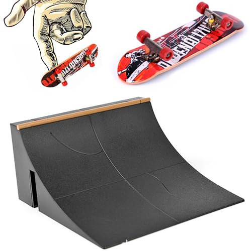 Gxdamxz Finger Skateboard, Fingerboard & Treppe Rampe, Mini Fingerskateboard Set, Training Requisiten