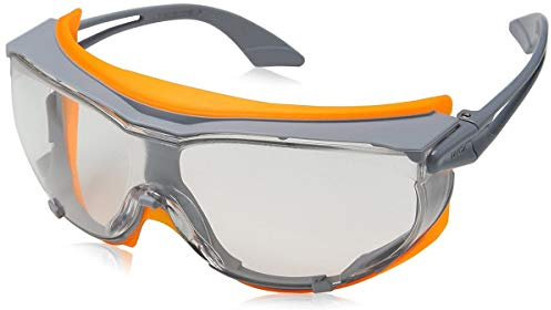 Uvex 9175275 Sicherheitsbrille, Sky Guard, transparent, Grau/Orange