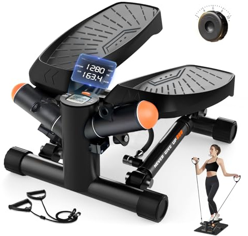 Stepper für Zuhause-Mini Stepper, Einzigartige Ölrohr-Dämpfungsregulierung Steppers mit Smart Display, Stairmaster, Hometrainer 150kg+, Fitnessgeräte für Zuhaus,Hometrainer für Zuhause