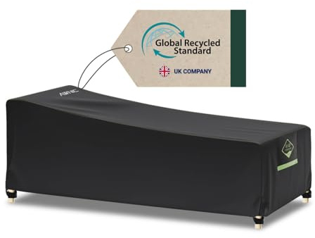 Awnic gartenliege Abdeckung wasserdicht, schutzhülle für sonnenliege Winterfest, abdeckhaube liegen, liegestuhl Auflage, gartenmöbel abdeckplane 200x75x40/70cm