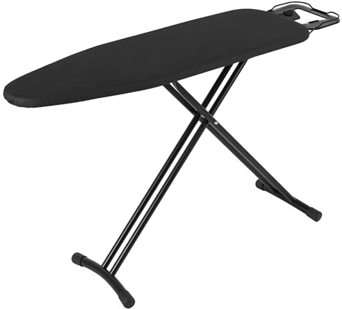 Bügelbrett Aoufottes ist höhenverstellbar, Bügeltisch für Dampfbügeleisen,Ironing Board, Dampfbügeltisch mit Zwei Seiten Bügeleffekt, 120x38cm Schwarz
