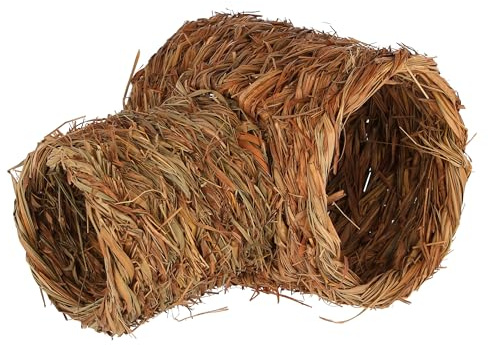 Kerbl Pet Grasröhre 2-teilig, Nagerhaus, Kleintierhaus, Ø18cmx24cm + Ø24cmx30cm, Gras, Nager, frei von Draht- oder Kunststoffteilen
