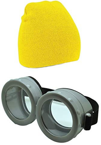 ASVP Shop Lustige Cartoon-Figur mit Brillenaugen – Gelbe Figur – Für Halloween- und Karnevalskostümpartys