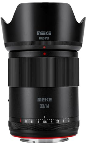 Meike 33mm F1.4 Autofokus große Blende STM Schrittmotor APS-C Portrait Objektiv kompatibel mit Sony E Mount Kameras FX30 A6400 A5000 A5100 A6000 A6100 A6300 A6500 A6600 A6700 ZV-E10 ZV-E10 Mark II