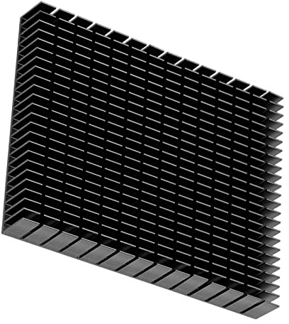 Yctze Kühlkörper Aluminium Kühlkörper Aluminium Kühler Kühlung Kühlkörper 150X120X20Mm Für CPU Verstärker PCB Kühlung Kühlkörper (BLACK)