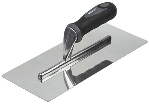 wolfcraft Glättekelle - Für professionelle Übergänge und Fugen - 300 x 130 mm großes Stahlblatt aus rostunempfindlichem Edelstahl für Breiten Materialauftrag - ergonomischer Griff - 4043000