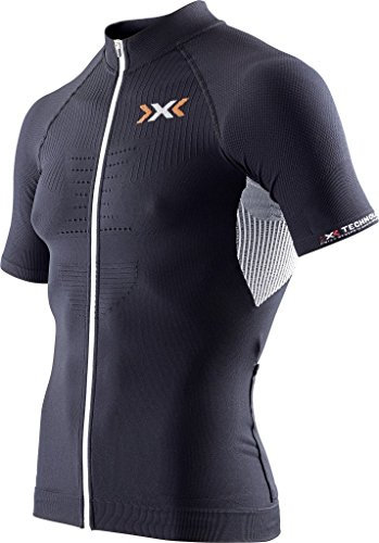X-Bionic Erwachsene Funktionsbekleidung Biking Man the Trick OW Shirt SH SL Full Zip, Black/White, S, O100044