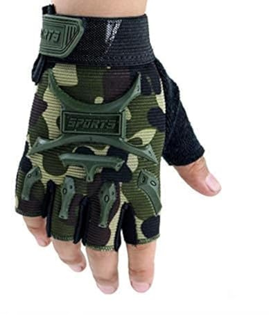 Long Keeper Fahrradhandschuhe Kinder Jungen Mädchen Halbfinger Handschuhe Kletterhandschuhe Skatehandschuh für Klettergerüst Fahrrad Skater Roller Outdoor Sport