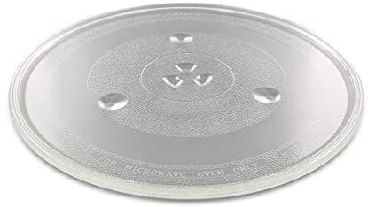 DEKAROX Drehteller Mikrowellenteller Glasteller 315mmØ rund mit 3 Füßen universal für Mikrowelle