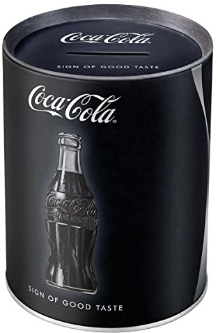 Nostalgic-Art Retro Spardose, 1 l, Coca-Cola – Sign of Good Taste – Geschenk-Idee für Coke-Fans, Original Lizenzprodukt (OLP), Sparschwein aus Metall, Vintage Blech-Sparbüchse