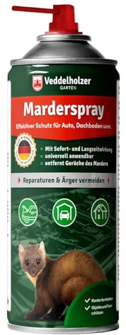 Veddelholzer Marderspray für Auto, Dachboden & Garage | 400 ml | Sofortiger & Langfristiger Schutz für Marder und Objekte durch effektive Marderabwehr | Marderschreck Made in Germany