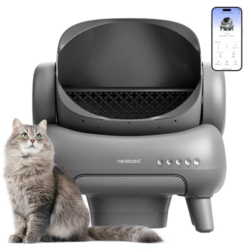 Neakasa M1 Plus Selbstreinigende Katzentoilette mit offenes Design, XXL Kapazität Katzenklo, App-Steuerung, sicher, geruchsfrei und hygienisch, mit Katzenstreu Matte, Cat Litter Box für mehrere Katzen