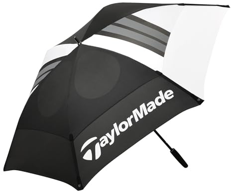 TaylorMade Golf Regenschirm Tour mit doppeltem Baldachin, 64 Zoll