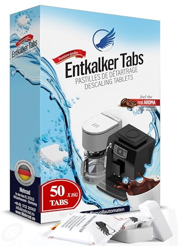 50 x Entkalkungstabletten für Kaffeevollautomaten & Kaffeemaschinen - kompatibel mit Jura,Siemens EQ-Series, Bosch, Miele, Melitta, Krups, Tassimo uvm Made in Germany