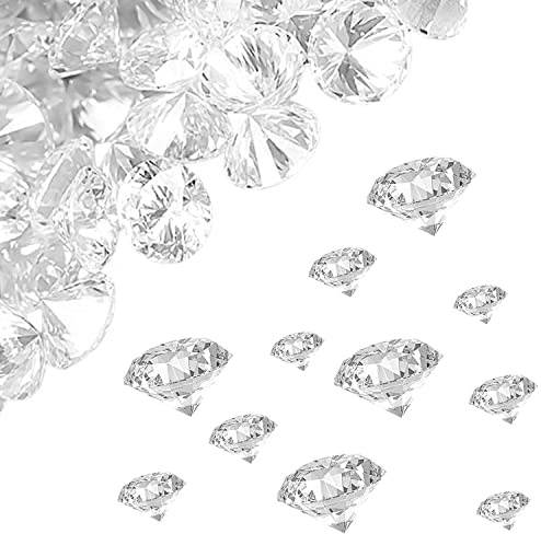 4200 Stück Diamanten Dekosteine Transparent Acryl Kristalle Tisch Strass Diamantene Streudeko Hochzeit Vasenfüller Glasperlen Deko Klar für Weihnachten Geburtstag Party DIY Accessoires (3 Größen)