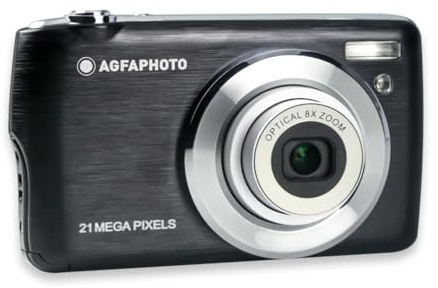 AGFA Photo Realishot DC8200 - Kompaktkamera, 18MP, Full HD Video, 2,7'' LCD-Bildschirm, 8-facher optischer Zoom, Lithium-Batterie und 16GB SD-Karte - Schwarz