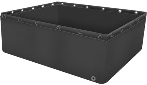 Generisch Robustes Teichbecken aus PVC-Canvas mit Ablassventil – Multifunktionaler oberirdischer Fischteich für die Koi-Zucht, Gartenbewässerung und Wasserspeicherung – Ideal für Wasserlebewesen