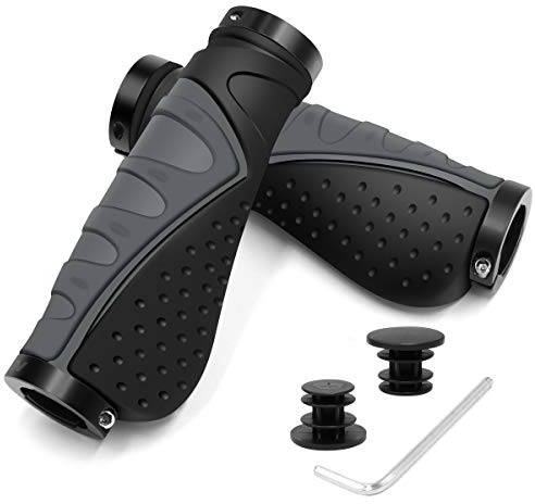 REETEE Fahrrad-Lenkergriffe, Gummi, rutschfest, ergonomisch, Lenkergriffe, Fahrradlenkergriffe mit Doppelverriegelung, 22 mm Lenker für Mountainbike/Fahrrad