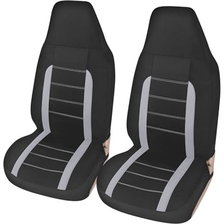 AUTOYOUTH Autositzbezüge Vordersitze Eimer Sitzbezüge Auto Einteiliger Autositzschoner Innenraum Universal Fit Auto Sitzbezüge Autositzauflage für Autositz Zubehör, Grau
