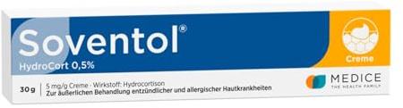 Soventol HydroCort 0,5% Creme 30 g - hydrocortison Salbe bei akuten Hautentzündungen wie Neurodermitis, Hautallergien & Ekzemen - lindert Juckreiz - entzündungshemmend