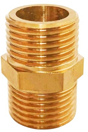 D&DHardware Doppelnippel 3/4 Zoll Messing Außengewinde,Verbindungsstück AG/AG Gewindefitting,Doppelnippel Messing Fittings für Trinkwasser geeignet