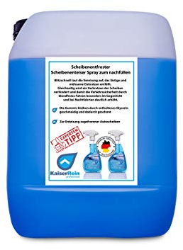 KaiserRein Scheibenentfroster 10 L Kanister Scheibenenteiser Spray Verkratzen der Scheiben verhindert und damit die Verkehrssicherheit durch blendfreies Fahren deutlich erhöht