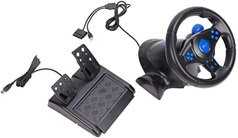 Gaming-Lenkrad, 180-Grad-Drehung, Multifunktionales 3-in-1-Game-Rennrad, Pedale, PC