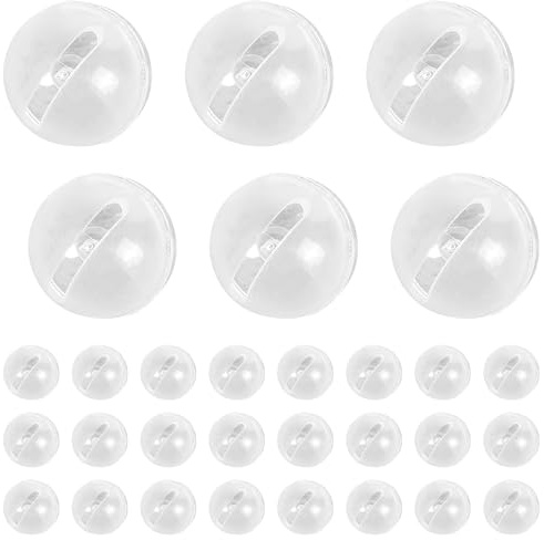 30 Stück Rasselkugeln zum Einnähen Weiße, Quietscher zum Einnähen, Rasselkugeln Einsätze Rasseldosen Geräuschhersteller Quietscher Rasselbälle für Tierpuppe Rasseln Plüsch Ringe Squeaker(18mm)