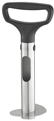 RÖSLE Ananasschneider PRO, Hochwertiger Ananasschäler zum Entkernen und Ringe schneiden, mit ergonomischem Griff, Einschneidskala und Auswurfschlitz, ABS, Edelstahl 18/10