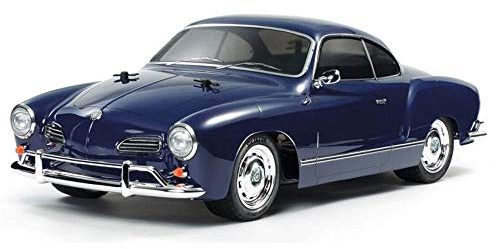 TAMIYA 58677 Volkswagen 1:10 VW Karmann GHIA (M-06L), ferngesteuertes Auto, RC Fahrzeug, Modellbau, Bausatz zum Zusammenbauen, Hobby, Basteln, Blau