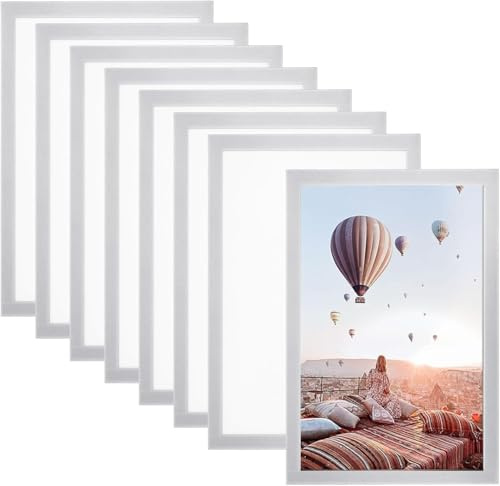 MIDERDO Magnetrahmen A4 Selbstklebend Info-Rahmen Bilderrahmen - 10Pack Magnetrahmen Magnetischer Papierhalter Posterrahmen Dokumenthalter, DIN A4 Aufklappbar Wasserdicht Plakatrahmen Inforahmen