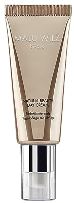 Malu Wilz Natural Beauty Day Cream 40ml I Erfrischende Skincare Gesichtspflege-Creme mit Glycerin & Panthenol I Mit UVA/UVB 10 I Mit Pigmentperlen I Vegan