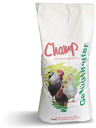 Champ Geflügelkörnerfutter, 25 kg Hühnerfutter geprüft mit Muschelschalen ohne Gentechnik VLOG