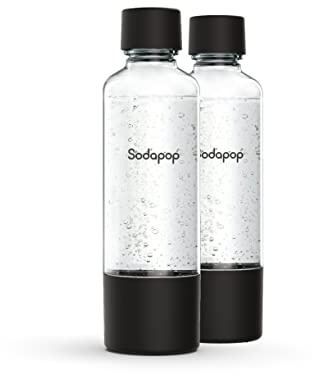 Sodapop PET-Flaschen-Set Logan & Cooper Pro, Ersatzflaschen ausschließlich für Sodapop Wassersprudler Logan & Cooper Pro, BPA frei, 2x 850 ml