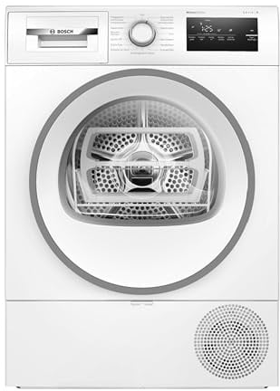 Bosch Serie 4 Wärmepumpentrockner 8 kg AutoDry WTH85VWJN | Easy Clean Filter, Knitterschutz lockert Textilien automatisch auf, Sensitive-Drying Edelstahltrommel, Laufruhe-Design