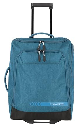 Travelite Trolley Reisetasche mit Rollen klein, Kick Off, praktischer Boardcase Handgepäck Trolley für Urlaub und Sport, 55 cm, 44 Liter