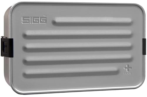 SIGG - Alu Lunchbox Plus - Brotdose Mit Unterteilung - Preisgekrönt - Spülmaschinenfest & Mikrowellengeeignet - Absolut Dicht - Federleicht - S, L