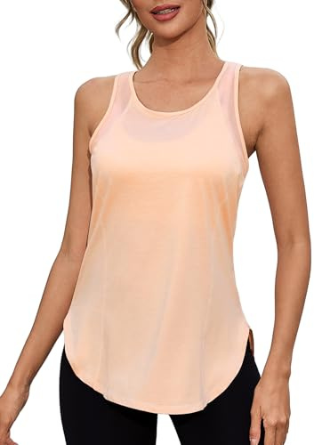 Gyabnw Damen Sport Tank Top Yoga Shirt Leicht Jogging Fitness Tanktops Ärmellos Lässig Oberteile