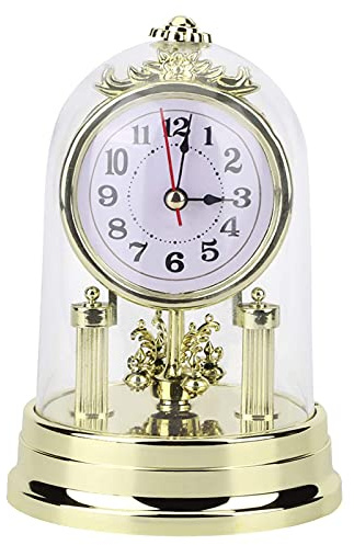 Nicoone Kaminuhr Wohnzimmeruhr im Europäischen Retro- Stil Gold- 4. 3 X 6. 7 in