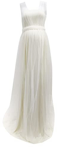 Generisch Umstandsbrautkleid Damen Umstandskleid, ärmellos, Requisiten, Fotografie, Schwangere, Umstandskleid, festes Tüll-Prinzessinkleid Damen Trachtenrock