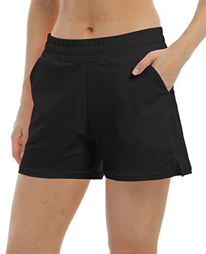 Halcurt Badeshorts Damen Badehose Schnell Trocknende Schwimmshorts XL