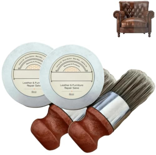 Lederreparaturcreme, Lederpflegemittel (mit Pinsel), kraftvolle Reparatur und Fleckenentfernung für Autos, Sofas und Schuhe.
