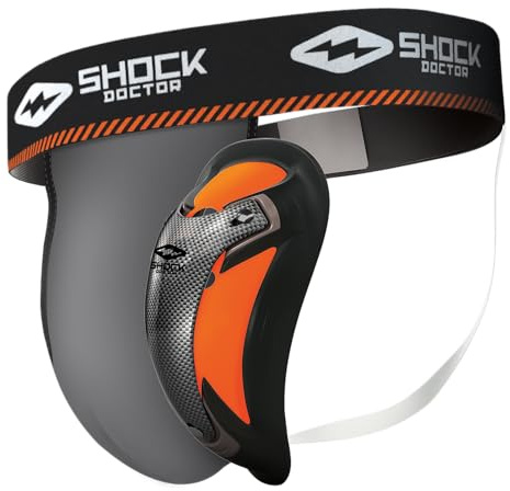 Shock Doctor Herren Suspensorium mit Ultra Carbon Flex Cup Tiefschutz, Grey, L EU