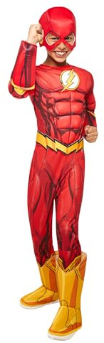 Rubie's Official DC Superhero The Flash Deluxe Kinderkostüm, Kindergröße Medium, Alter 5-7 Jahre. Karneval