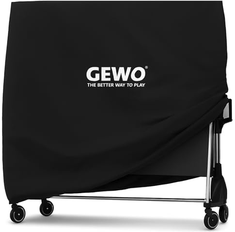 GEWO Robuste Universal Abdeckung für Tischtennisplatte Outdoor 600D Oxford Gewebe, Tischtennis Hülle, Abdeckplane Tischtennistisch Outdoor, Wetterfest UV-beständig