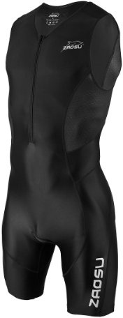 ZAOSU Herren Trisuit Z-Revolution | Triathlonanzug Einteiler mit leichtem Sitzpolster für den Wettkampf und das Training, Farbe:schwarz, Größe:M
